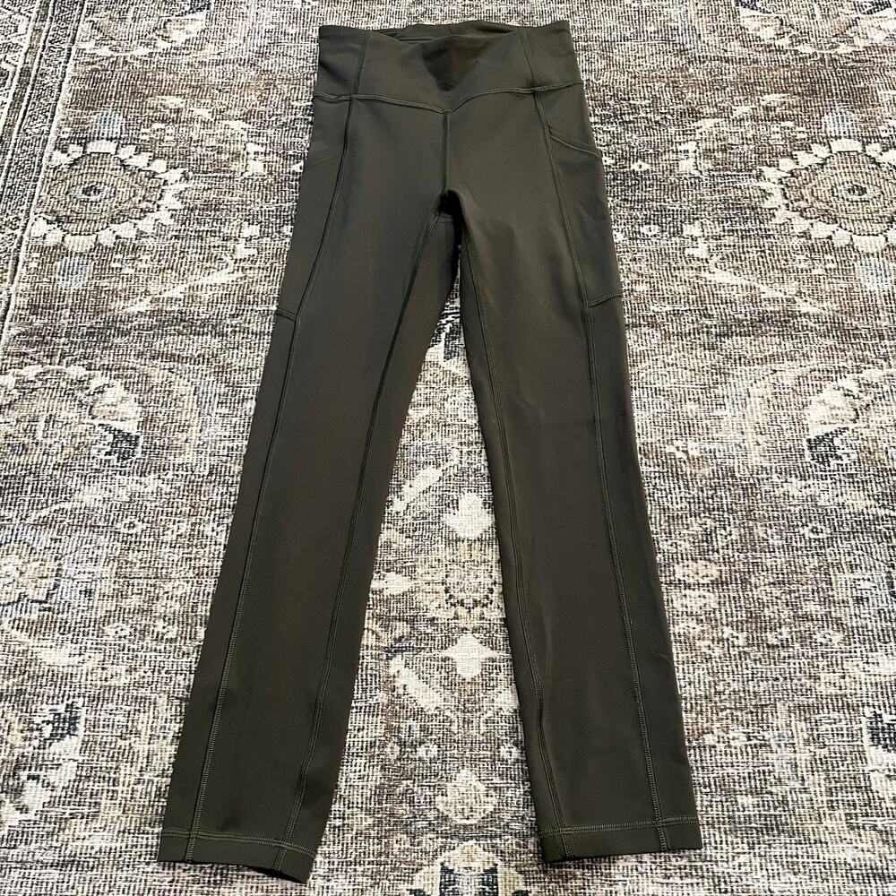 Lululemon Invigorate High-Rise Crop 23" Dark Olive Women's Size 2